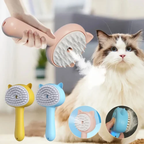 Cat Grooming Brush Rechargeable Self Cleaning Slicker Brush For Pets Dogs & Catsb